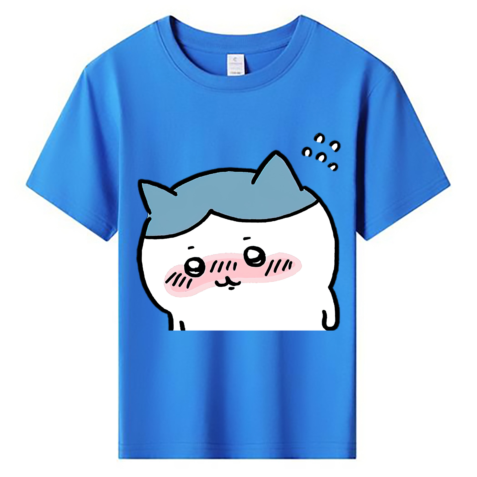 （画像用） ちいかわ ハチワレ Chii-kawa hachiware 綿100％キッズTシャツ（フロントプリント）